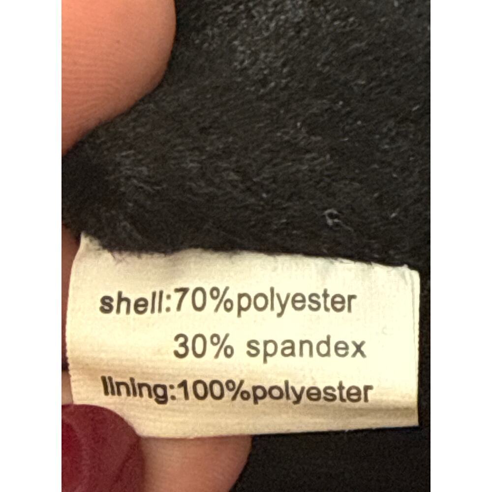 Black Fashion Gloves with Shinny Animal Print Appliquee. Size L. New without tag - Picture 6 of 6